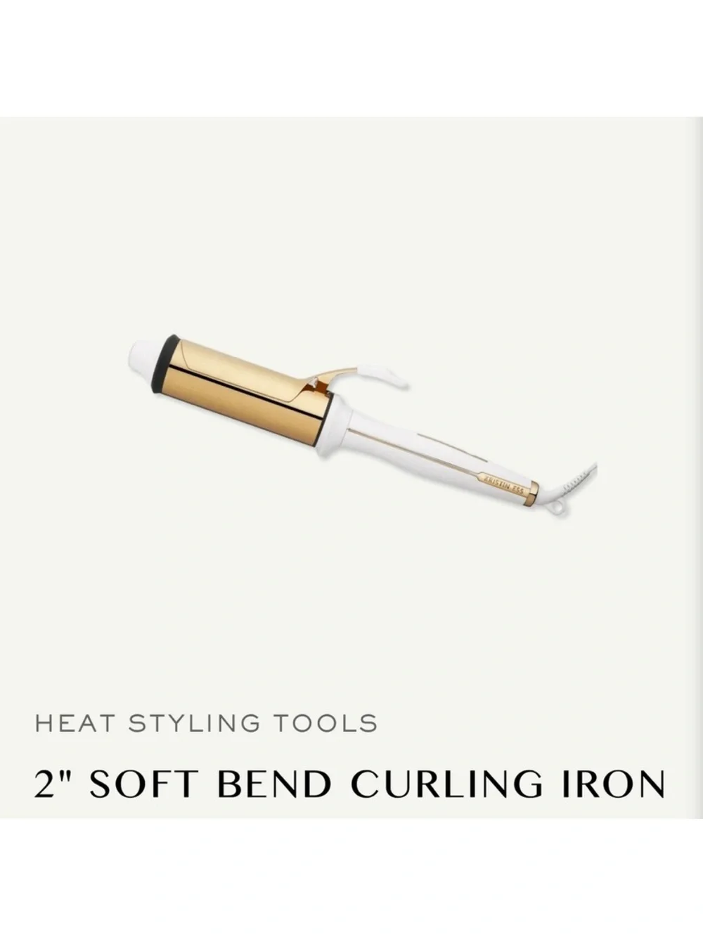 Kristin ESS 2” Soft Bend Titanium Curling Iron Gold Finish